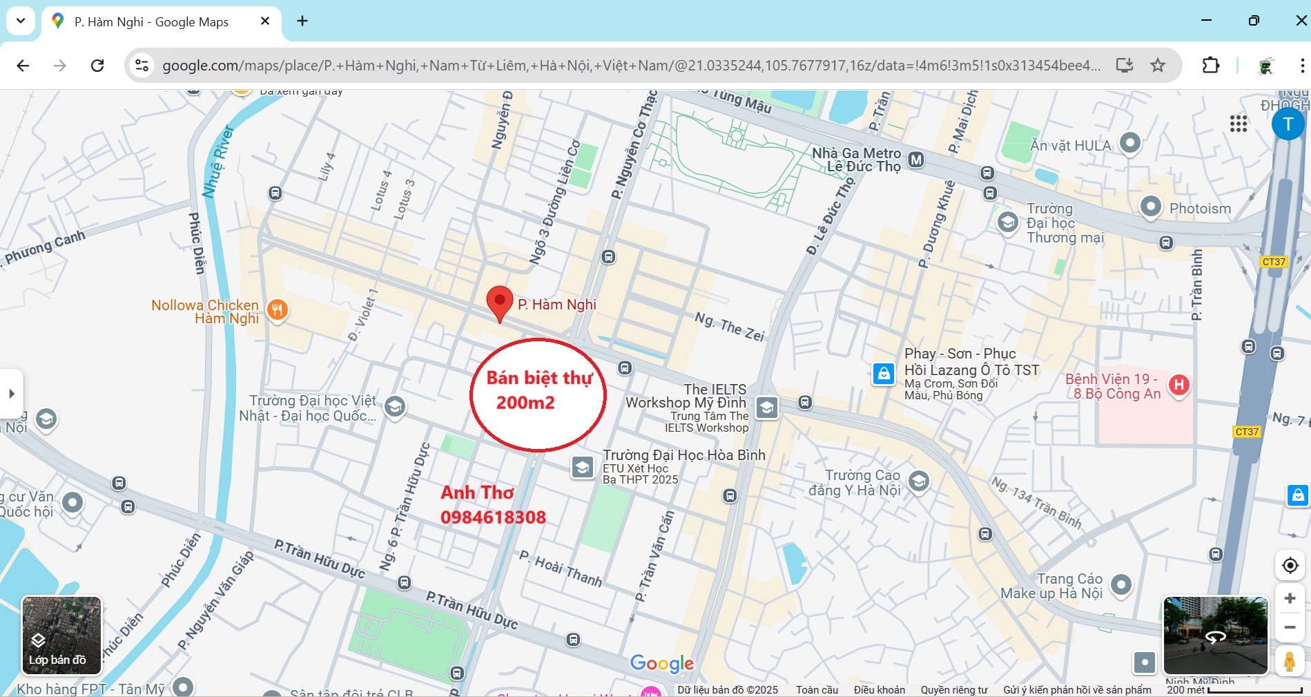 Ban biet thu my dinh